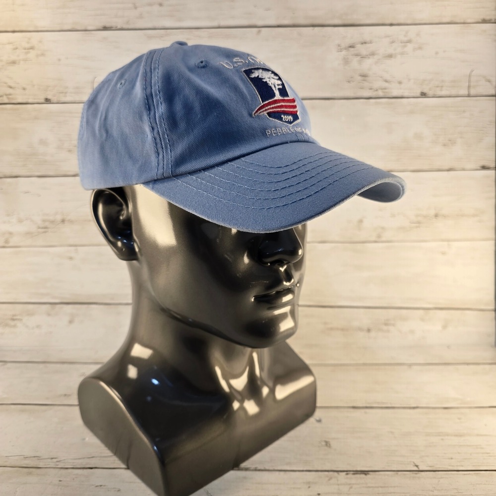 USGA 2019 U.S. Open Pebble Beach Member Hat Light Blue Adjustable Golf Cap